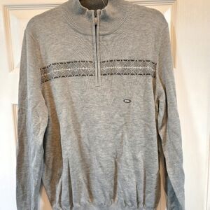 Van Heusen Men's Gray Zip-Up Sweater